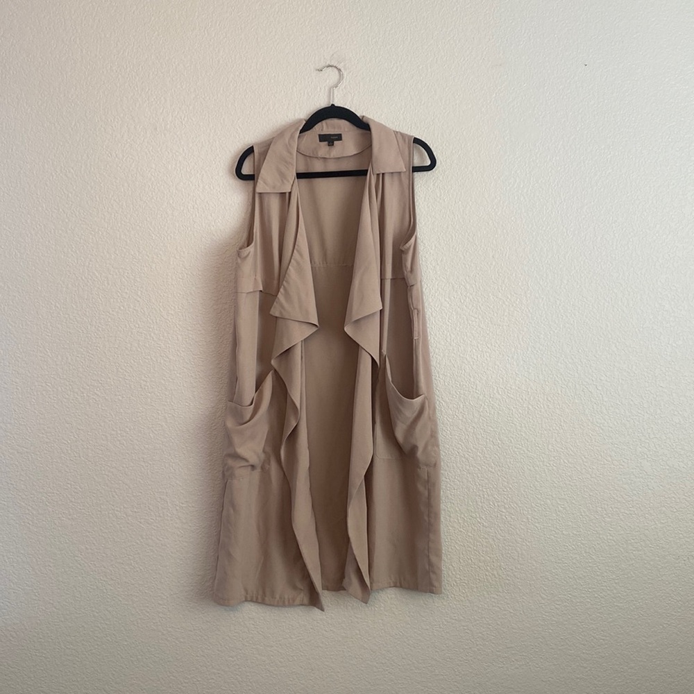 Tan Sleeveless Duster